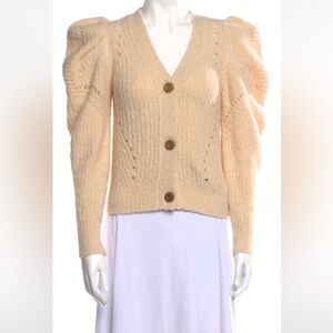 Ulla Johnson oatmeal alpaca knit cardigan sweater size medium
